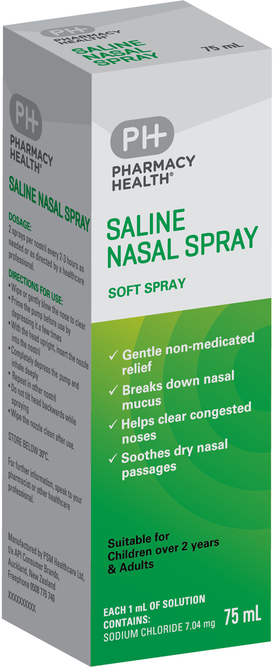 Pharmacy Health Saline Nasal Spray  75ml