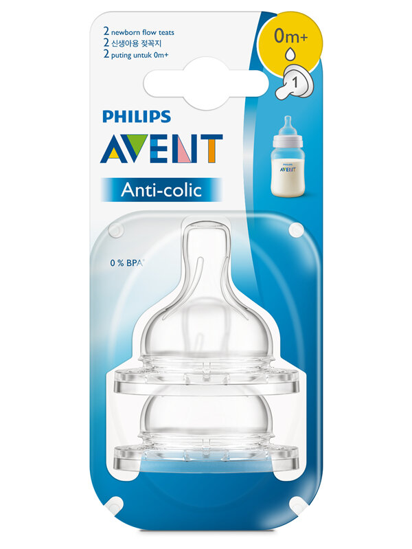 Philips Avent Anti-colic Newborn 0m+ Teats 2pk