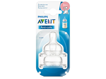 Philips Avent Anti-colic Variable Flow Teats 2pk