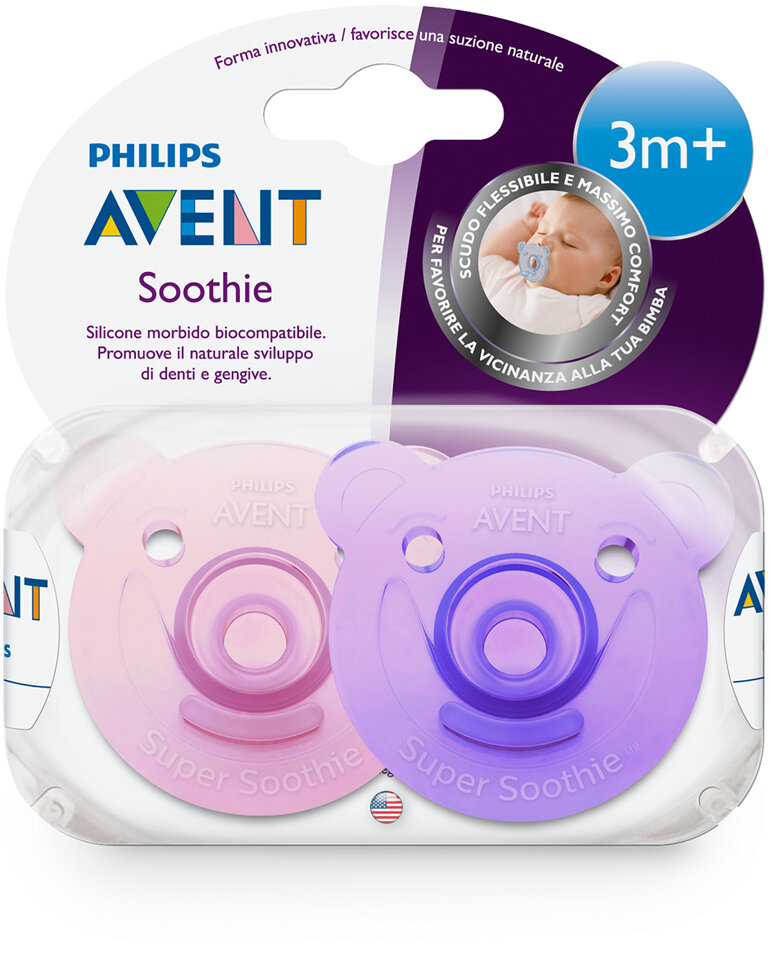 Philips Avent Bear Soothie 3-6m