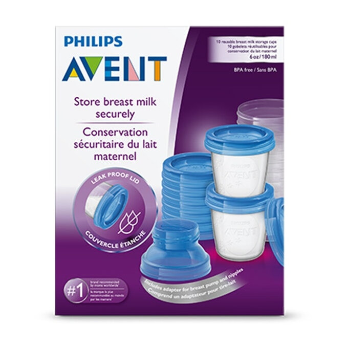 Philips Avent Milk Storage Cups 180ml 10pk