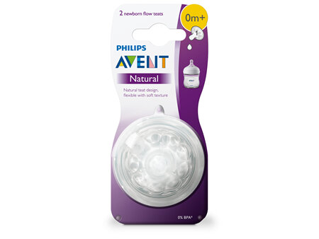 Philips Avent Natural Teat Newborn 0m+ 2pk