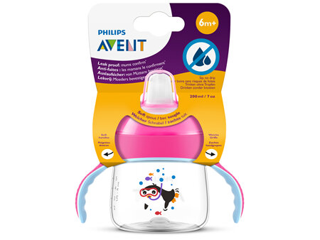 Philips Avent Sip, no Drip Cup 200ml 6m+ (Pink)