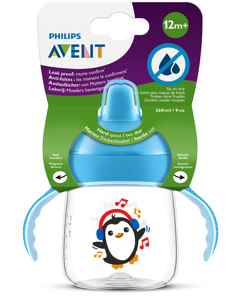Philips Avent Sip, no Drip Cup 260ml 12m+ (Blue)