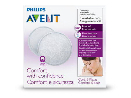 Philips Avent Washable Breast Pads 6pk