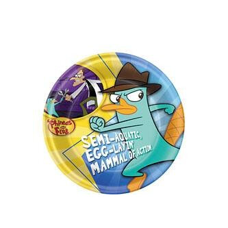 Phineas and Ferb 7" plate - 8 pack