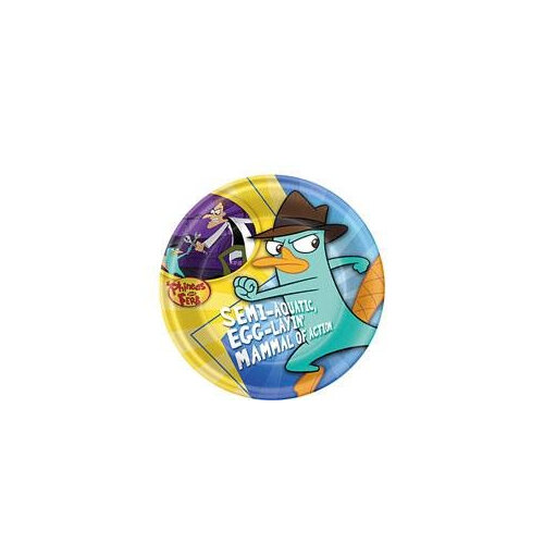 Phineas and Ferb 7" plate - 8 pack