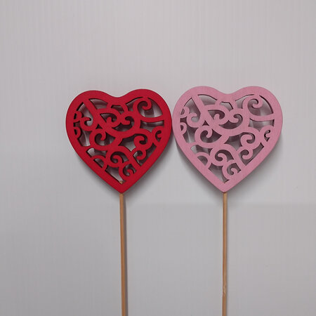 Picks Baroque Heart Pink and Red 8391