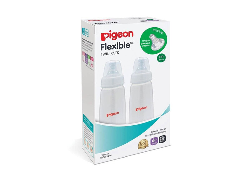 Pigeon Flexible Bottle Twin Pack 240ml (PP)