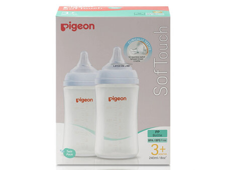Pigeon SofTouch 3 PP Bottle 240mL Twin Pack