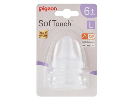 Pigeon SofTouch 3 Teat L 2pk
