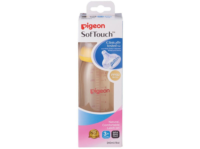Pigeon SofTouch Bottle 240ml (PPSU)