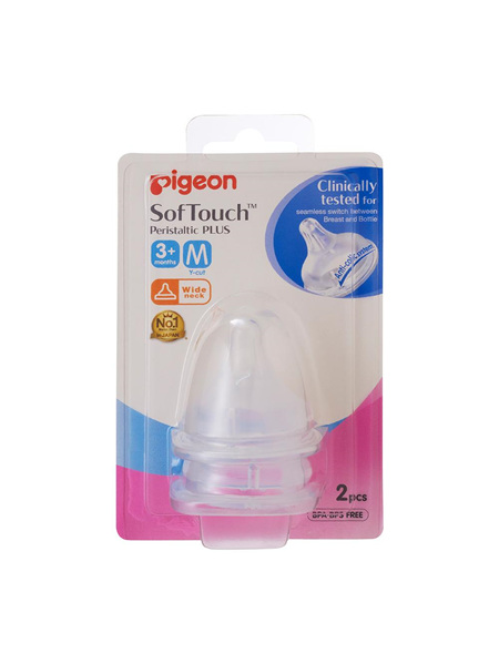 Pigeon SofTouch Peristaltic PLUS Teat (M) 2 pieces