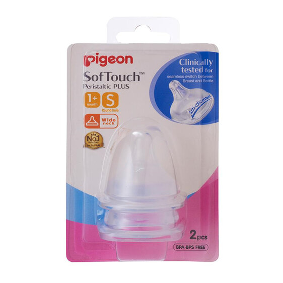 Pigeon SofTouch Peristaltic PLUS Teat (S) 2 pieces