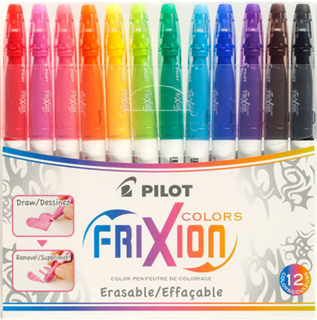 Pilot Frixion Colours Erasable Markers - 12 Pack
