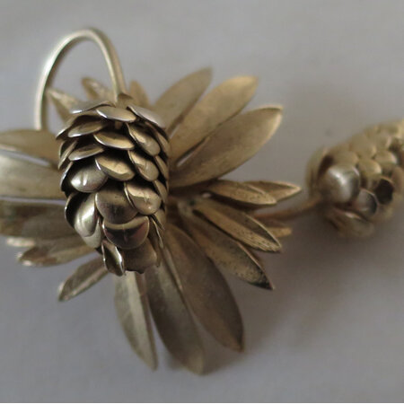 Pine cone brooch