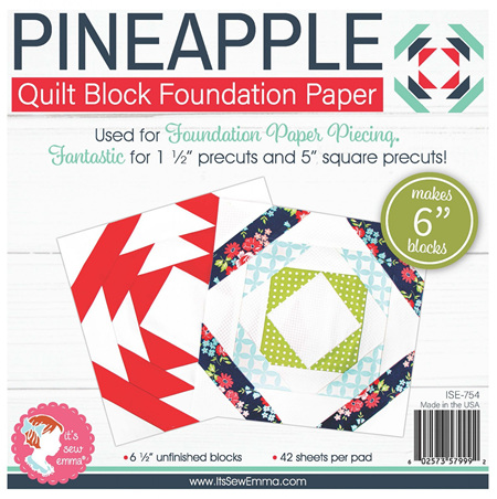 Pineapple 6in Block Foundation Paper Pad from It's Sew Emma