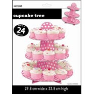 Pink Dots Cupcake Tree