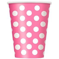 Pink Dots Party Cups x 6