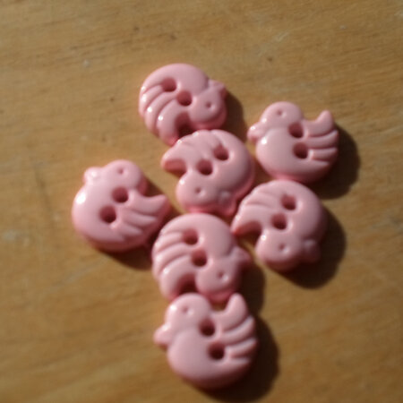Pink Duckling Buttons