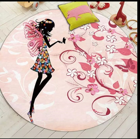 Pink Fairy Round 80cm Mat