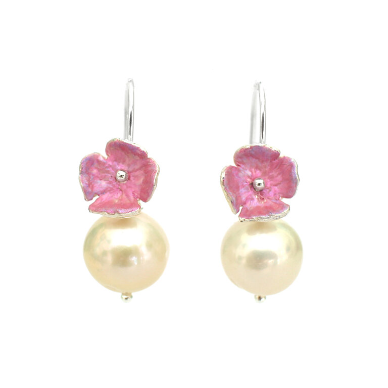 Pink Hope Pearl Earrings