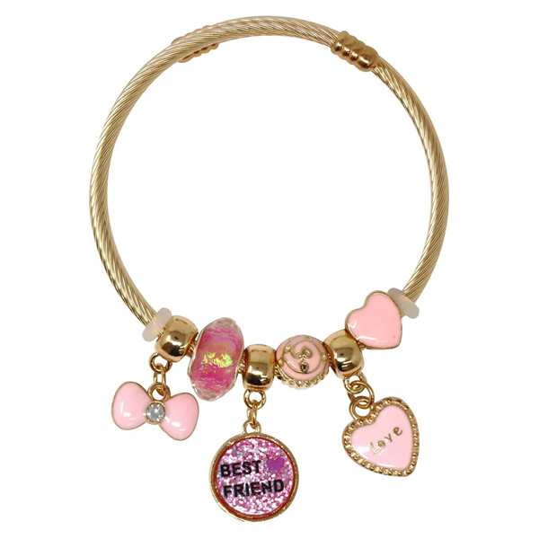 Pink Poppy Charm Bracelet Best Friend