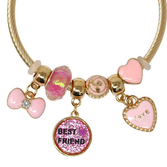 Pink Poppy Charm Bracelet Best Friend kids