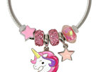 Pink Poppy Charm Bracelet Unicorn kids