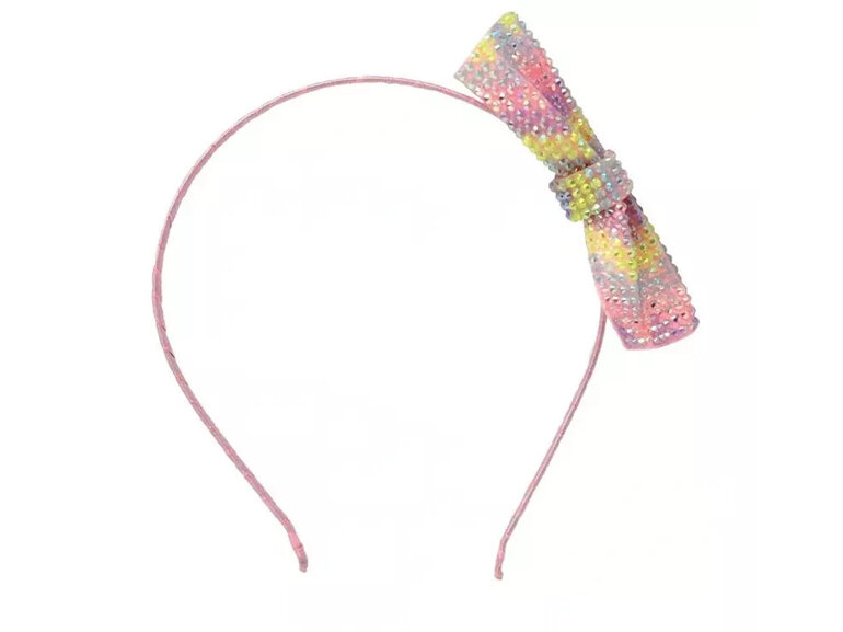 Pink Poppy Gemstone Bow Headband hair kids