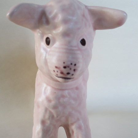 Pink pottery lamb