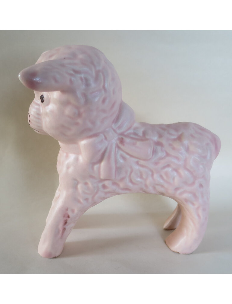 Pink pottery lamb