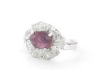 pink purple sapphire rose flower floral sterling silver ring  lily griffin nz