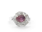 pink purple sapphire rose june flower floral sterling silver ring lilygriffin