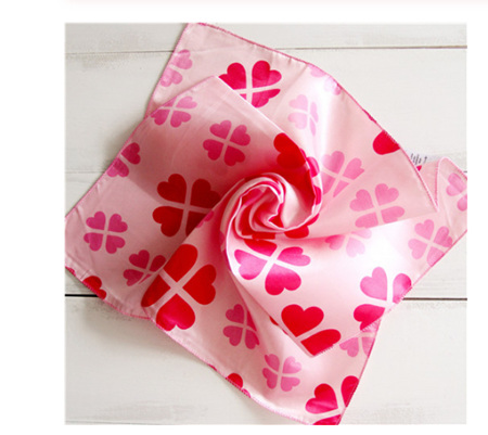 Pink & Red Hearts Silky Scarf