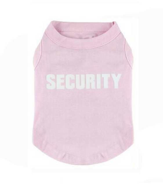 Pink security dog shirt