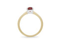 Pink tourmaline baguette octagonal cut gemstone solitaire dress ring 18ct gold