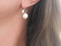Piper pearl earrings gold silver nature leaves wedding lily griffin nz jeweller