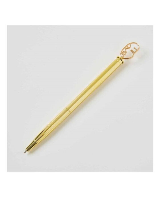 Pippa by Pilbeam Living Metal Pen Gift with Gold Face Topper