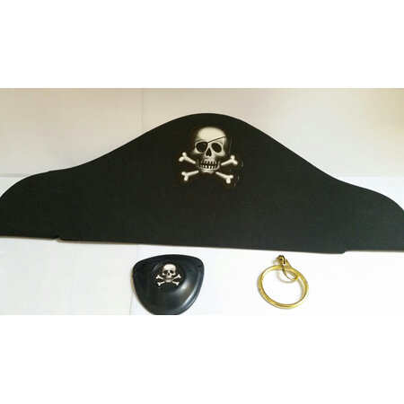 Pirate Hat, Eyepatch and Earring