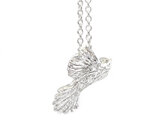 piwakawaka bird fantail sterling silver tiny lily griffin pendant nz jewellery