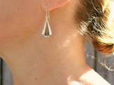 piwakawaka fantail bird feather handmade gold  sterling silver earrings nz