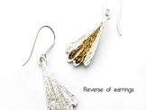 piwakawaka fantail feather bronze brown gold white sterling silver bird earrings