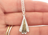 piwakawaka fantail feather lily griffin jewellery sterling silver bird necklace