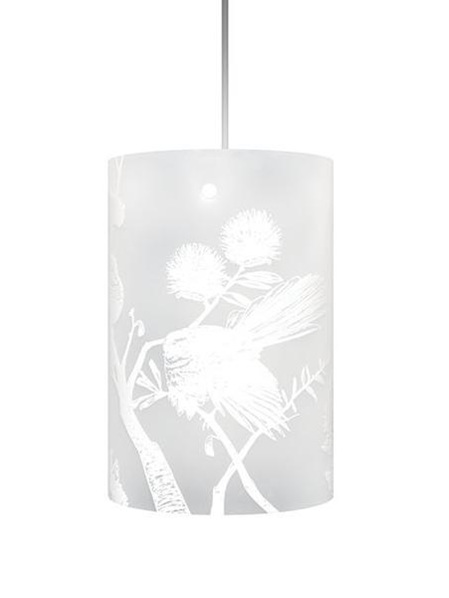 Piwakawaka, Fantail Light Shade - White Silhouette