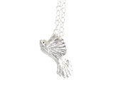 piwakawaka fantail native tiny bird sterling silver necklace lilygriffin nz