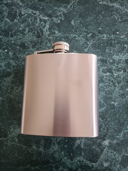 Plain Silver Hip Flask