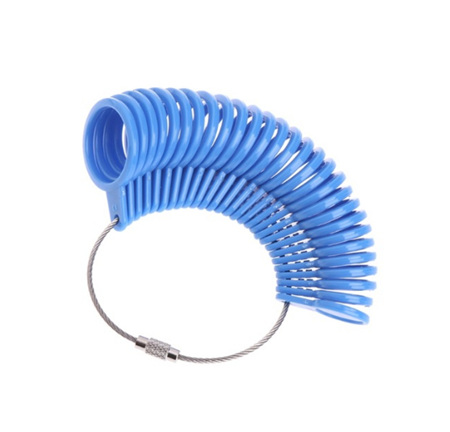 Plastic Measurement Finger Ring Sizer Tool *Blue*