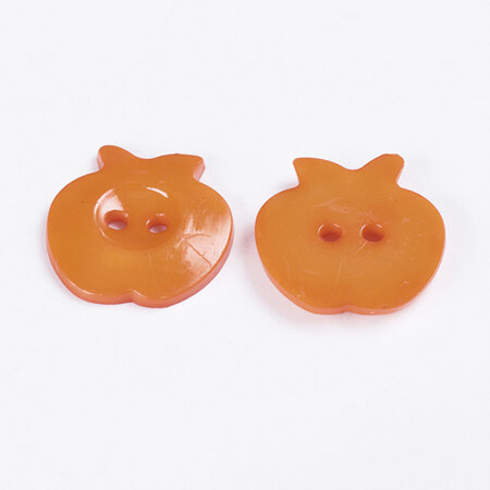 Plastic Orange Apple Buttons