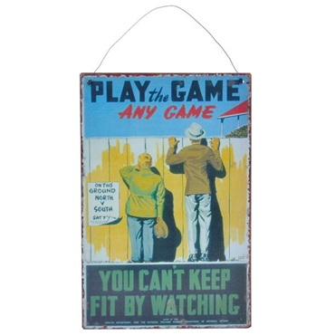 Play the Game - Metal Plaque